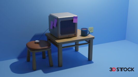 старый телевизор - 3D Stock : 3D Models for Professionals